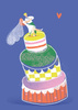 Kartka "Weselny torcik"