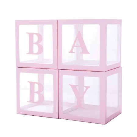 Pudełka / kostki na balony BABY 4szt