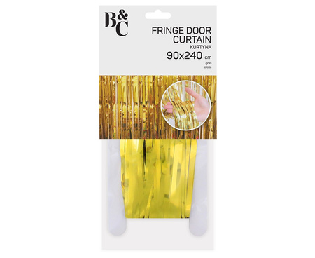 Kurtyna B&C, dekoracyjna złota, 90x240 cm