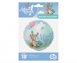 Balon foliowy Mam Już 1 Roczek, 18" (kangurek)