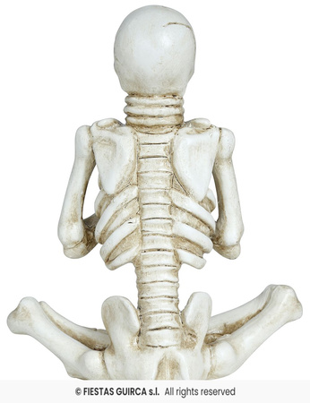 Siedzący szkielet na Halloween, 19x14 cm