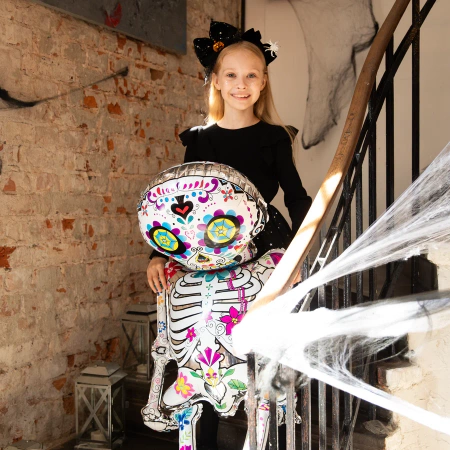 Balon foliowy Szkielet Meksykańskie Halloween 158cm