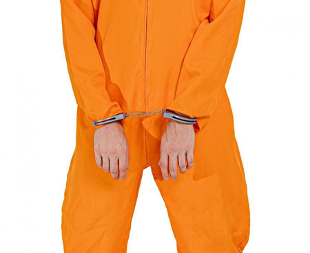 Kombinezon dla dorosłych Więzień, pomarańczowy, rozm. M