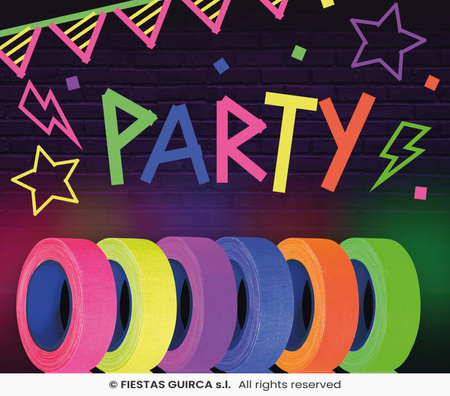 Neonowa taśma klejąca 6 szt, 5m