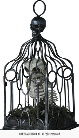 Szkielet sowy w klatce, interaktywny, 33cm