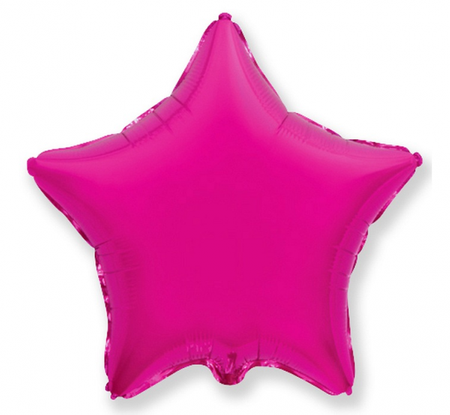 Balon foliowy 18" FX - "Gwiazda" (ciemnoróżowa)