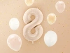 Balon foliowy Cyfra ''8'', 72cm, c. beż