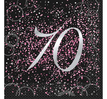 Serwetki papierowe Glitz 70, różowe