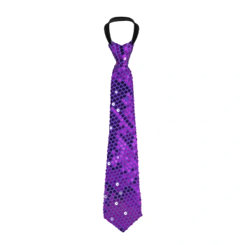 Krawat cekinowy, fioletowy