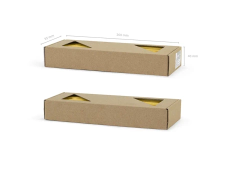 Świeca stożkowa metalizowana, złoty, 24cm