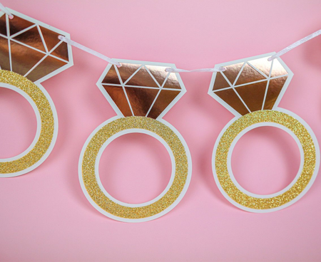 Girlanda papierowa Pierścionek, 160 cm