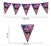 Girlanda papierowa flagietki Disco fever, 3m
