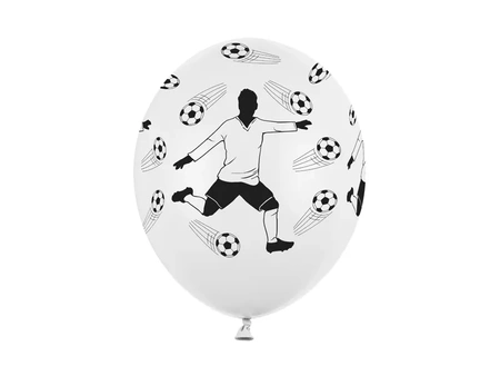 Balony 30cm, Piłkarz i piłki, Pastel White