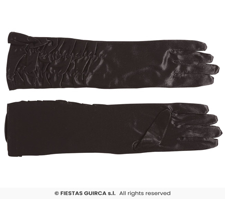 Rękawiczki czarne, długie 40 cm