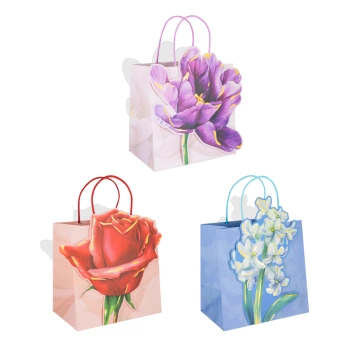 Torebki na prezenty Kwiaty 3D