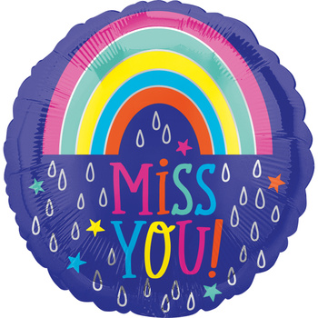 Balon foliowy 18" Miss You Raindrops