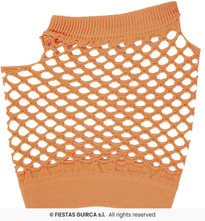 Neonowy zestaw akcesoriów „Disco 80s”, 5 szt., pomarańczowy