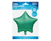 Balon foliowy "Gwiazda", matowa, zielona, 19"