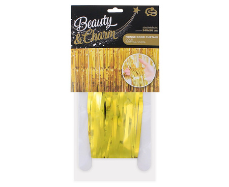 Kurtyna B&C, dekoracyjna złota, 90x240 cm