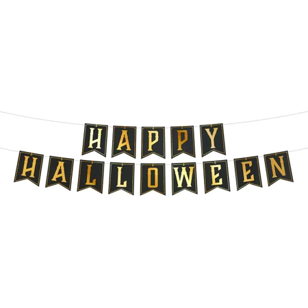 Baner Happy Halloween czarny 250cm