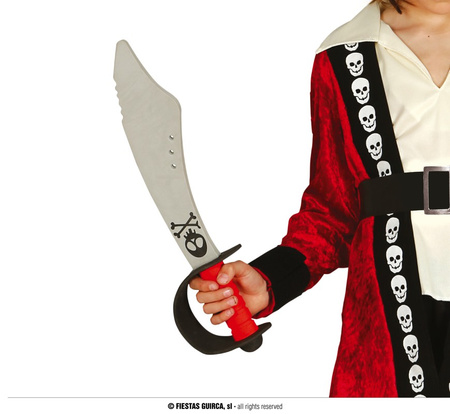Miecz pirata, dziecięcy piankowy 43 cm