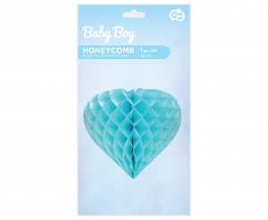 Rozeta dekoracyjna B&G Serce, jasnoniebieska, 26 cm