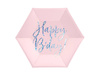 Talerzyki Happy B'day!, jasny pudrowy róż, 20cm