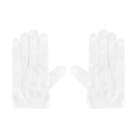 Rękawiczki białe z przeszyciami 19 cm