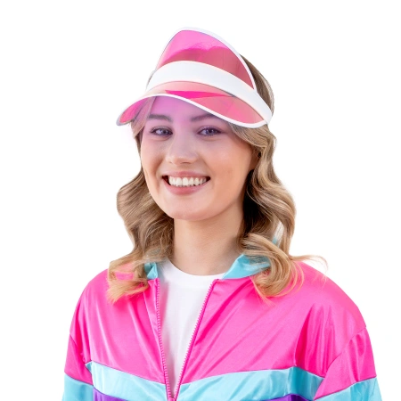 Daszek przeciwsłoneczny przezroczysty różowy