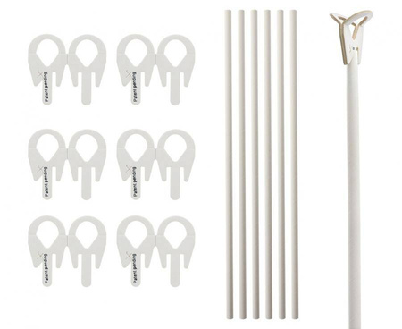 Patyczki z zatyczkami do balonów, papierowe, 100 szt.