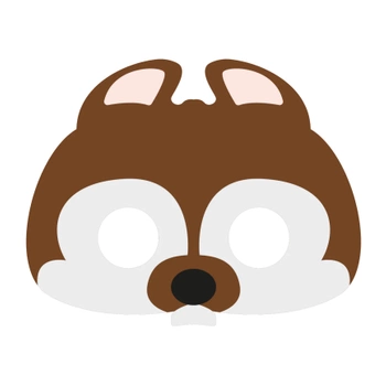 Maska filcowa Wiewiórka