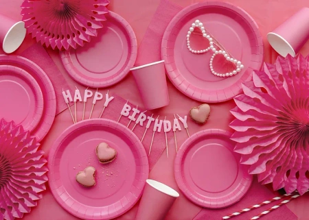 Serwetki papierowe, ciemny różowy, 33x33cm