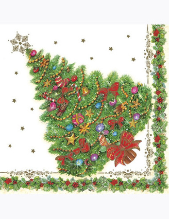 Serwetki Papierowe Świąteczne "Choinka" , 33×33 cm ,20 szt.