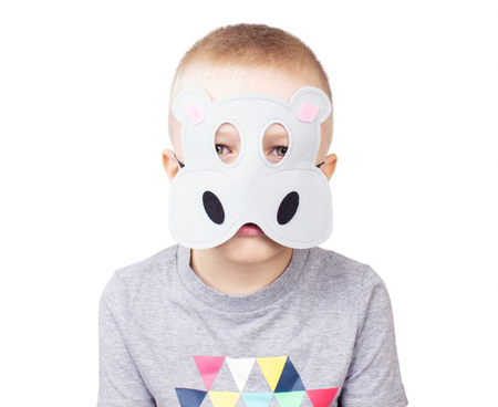 Maska filcowa Hipcio, rozm. 14.5 x 18 cm