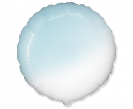 Balon foliowy 18" FX - Okrągły (gradient biało-błękitny)