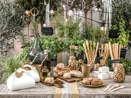 Ozdobne pudełka na ciasto, biały, 16x8,5x9,5cm.