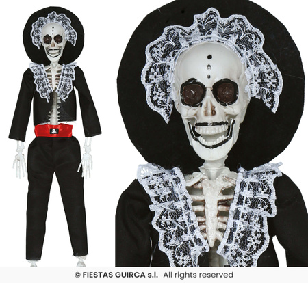 Dekoracja wisząca "Szkielet Mariachi", 40cm 