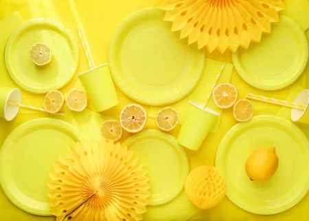 Serwetki papierowe, żółty, 33x33cm