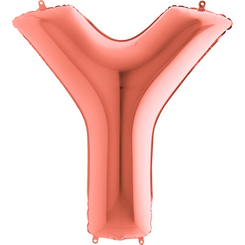 Balon Grabo Litera Y Rose Gold 102cm