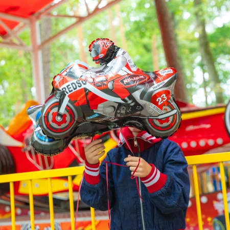 Balon foliowy Motocykl czerwony 66x53 cm