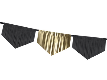 Girlanda bibułowo-foliowa Frędzle, mix, 3m