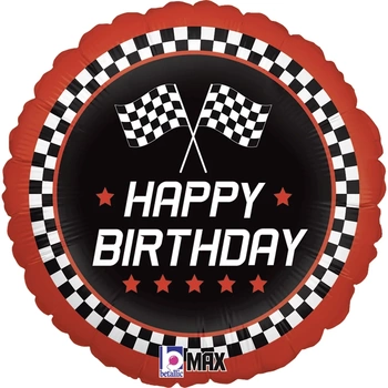 Balon Grabo 18'' Checkered Flag Birthday