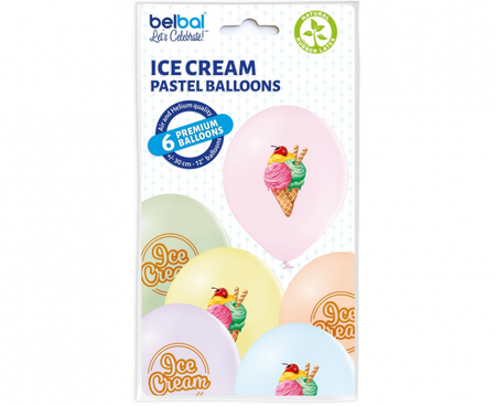 Balony Lody "Ice Cream", 6 szt.