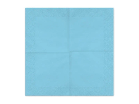 Serwetki papierowe, jasny niebieski, 33x33cm