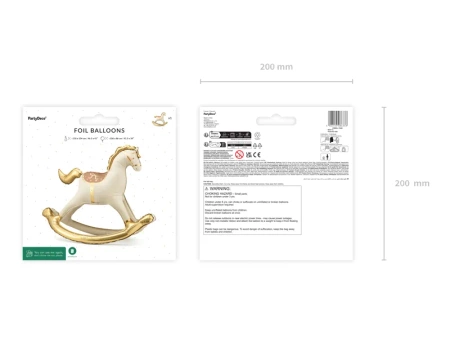 Balon foliowy Koń na biegunach, 118x104 cm