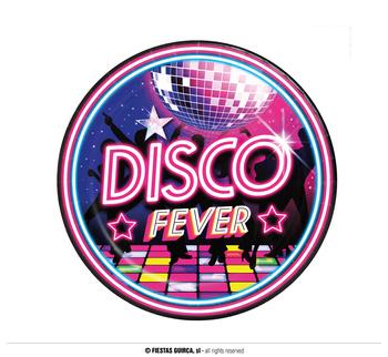 Talerzyki papierowe Disco fever, 6 szt