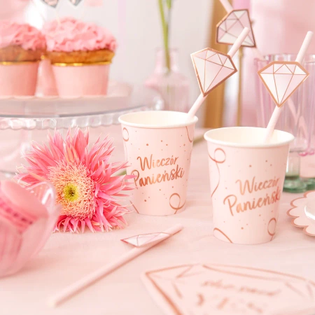 Kubek Wieczór Panieński rose gold 220 ml 6 szt.