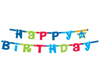 Girlanda "Happy Birthday niebieskie", 1.8 m