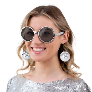Imprezowe okulary Silver Disco