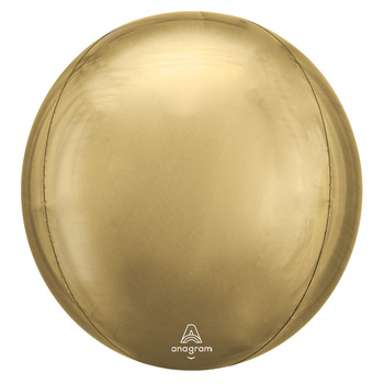 Balon foliowy ORBZ - kula białozłota/ 1 szt.